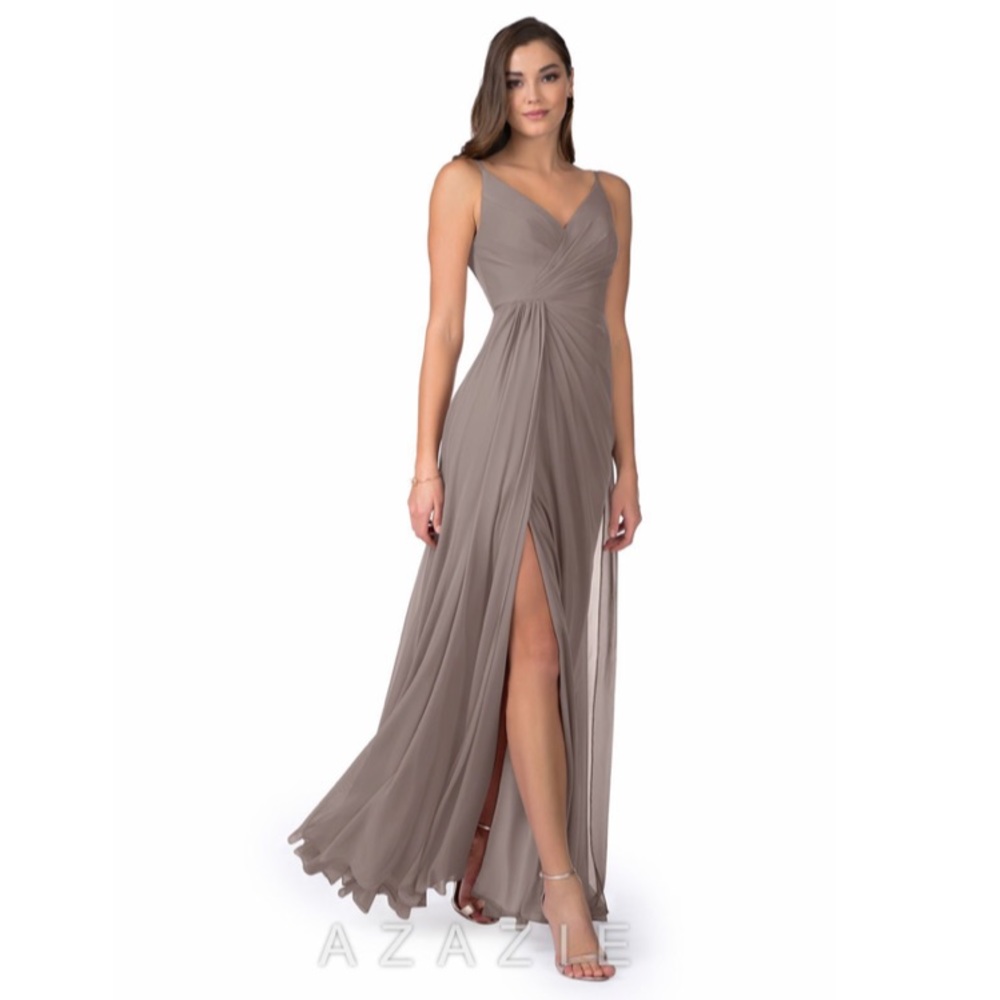 Azazie Evalin Dress in Hazelnut